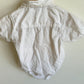 White Collared Button Up Bodysuit / 12m