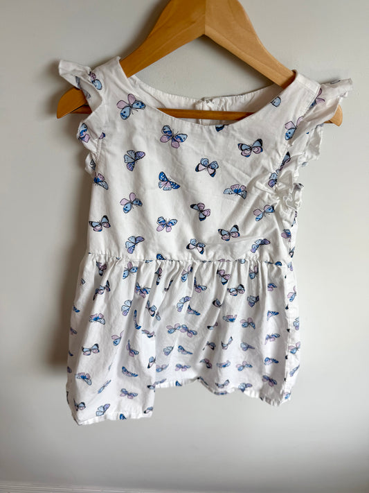 White Butterfly Dress / 6T