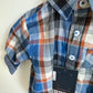 NEW Plaid Button Up Bodysuit / 3-6m