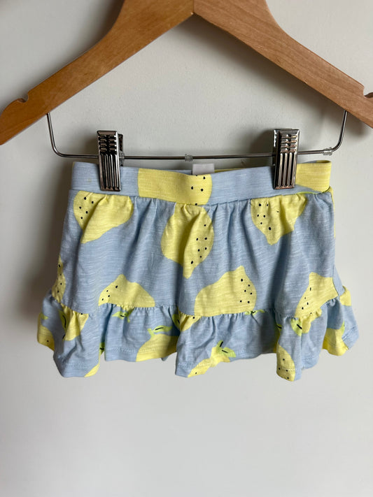 Yellow Fruit Skirt with Shorts / 2T
