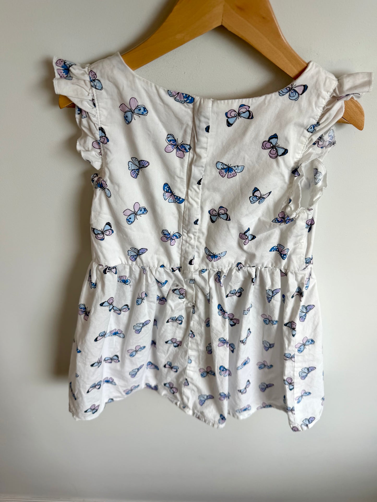 White Butterfly Dress / 6T