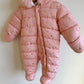 Pink Star Bunting Suit / 0-3m