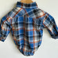 NEW Plaid Button Up Bodysuit / 3-6m