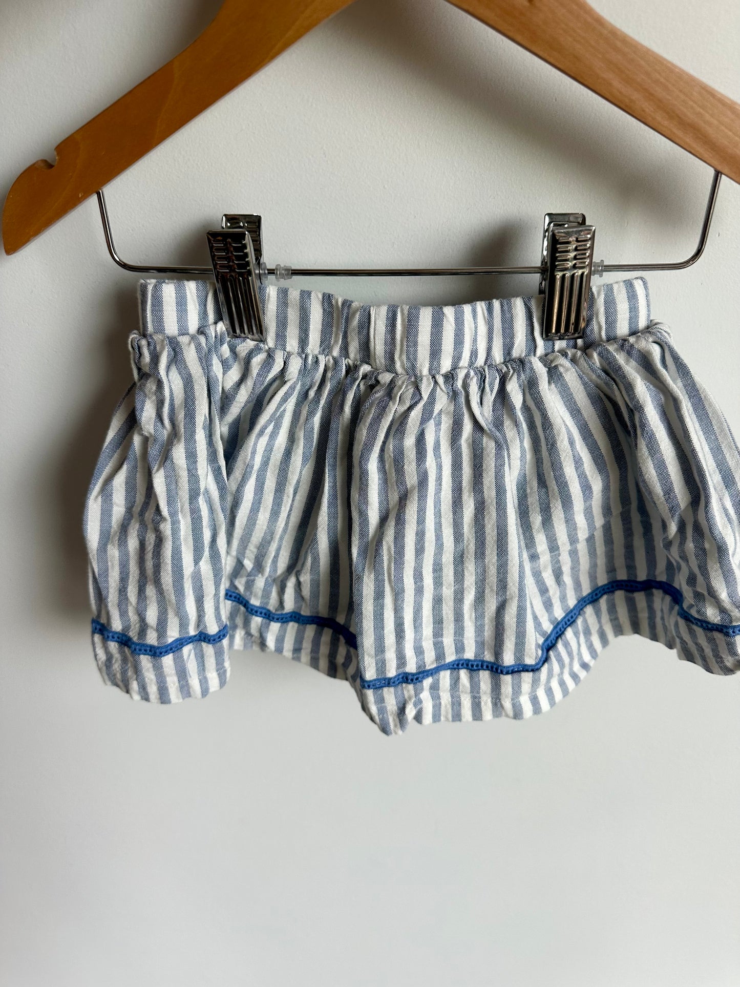 Blue Stripe Skirt with Bloomers / 18m