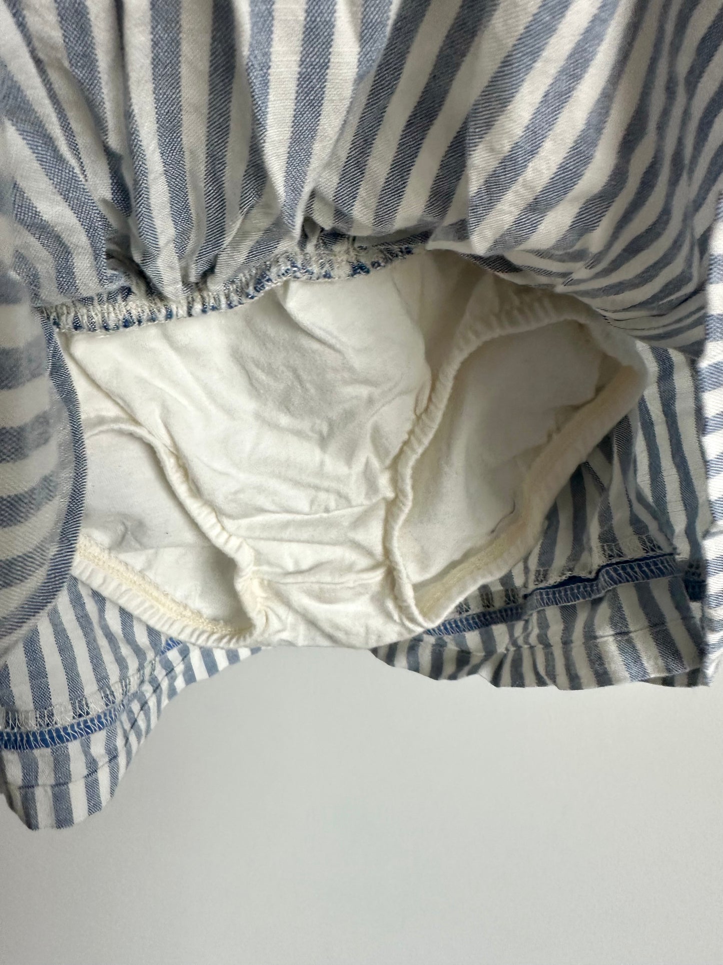 Blue Stripe Skirt with Bloomers / 18m