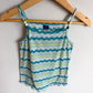 Blue Wavy Striped Tank / 5T
