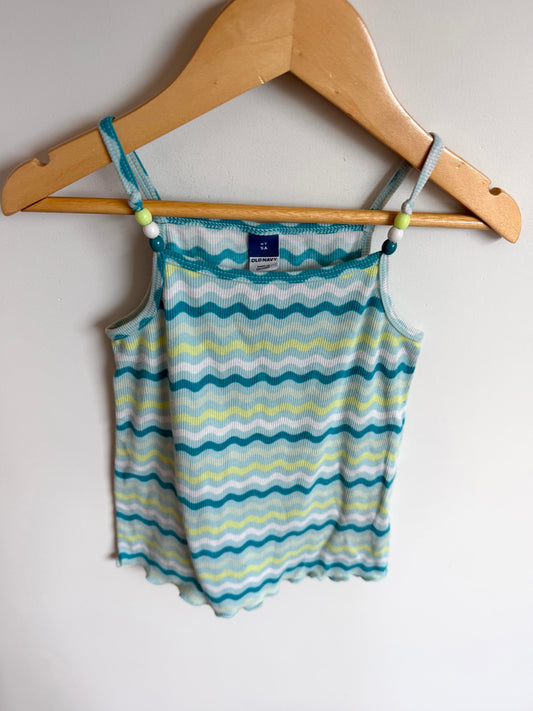 Blue Wavy Striped Tank / 5T