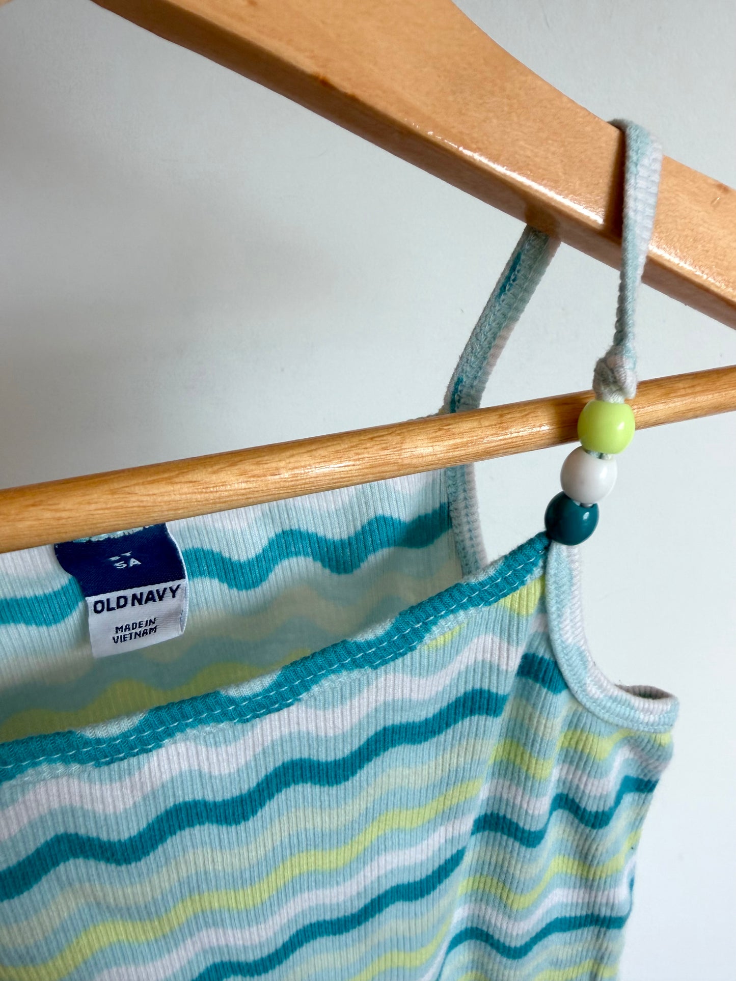 Blue Wavy Striped Tank / 5T