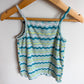 Blue Wavy Striped Tank / 5T