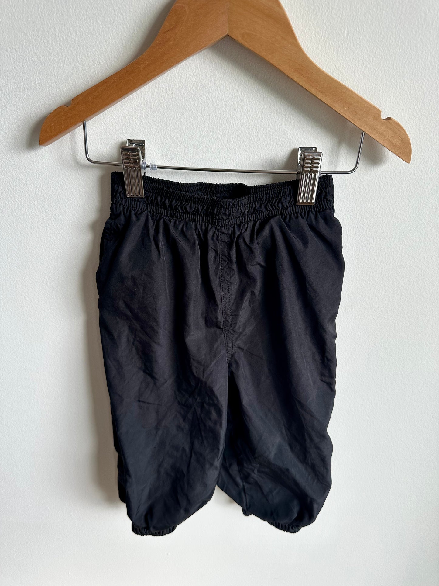 Black Lined Pants with Side Zipper / 12-18m