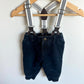 Jeans with Suspenders / 3-6m