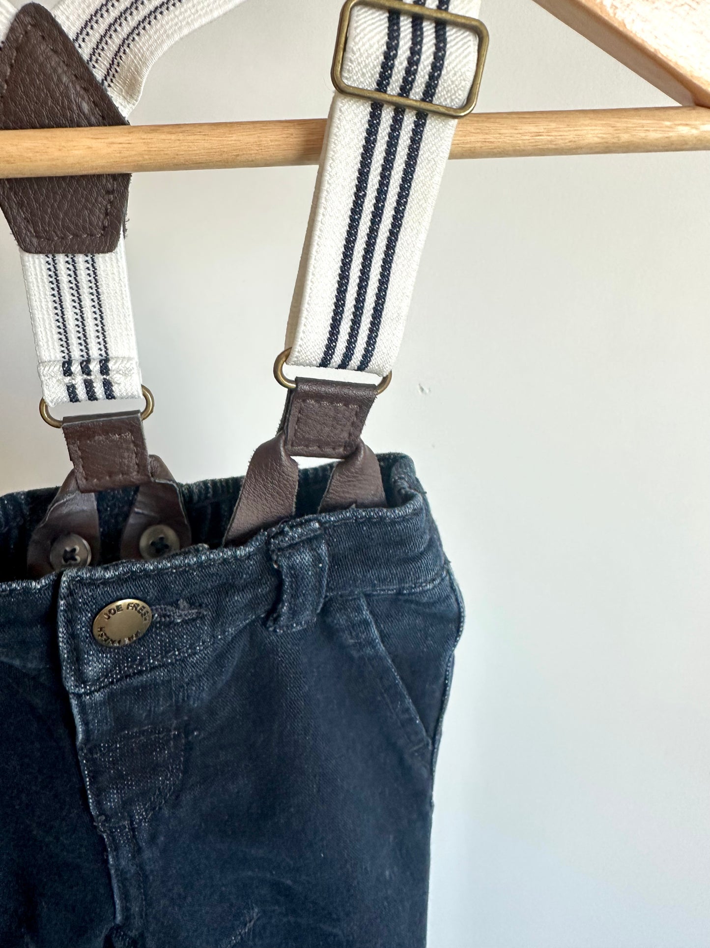 Jeans with Suspenders / 3-6m