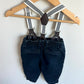 Jeans with Suspenders / 3-6m