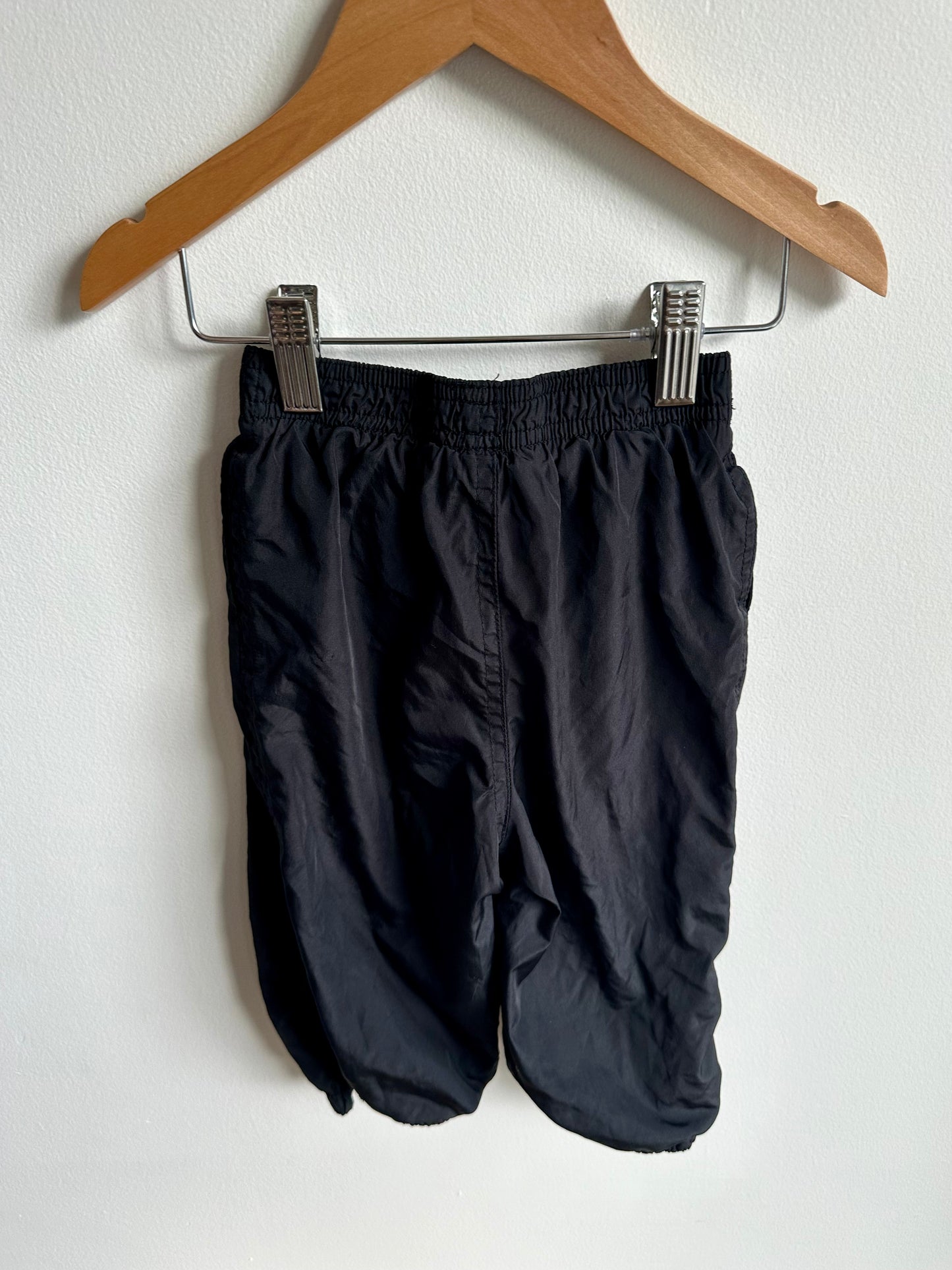 Black Lined Pants with Side Zipper / 12-18m