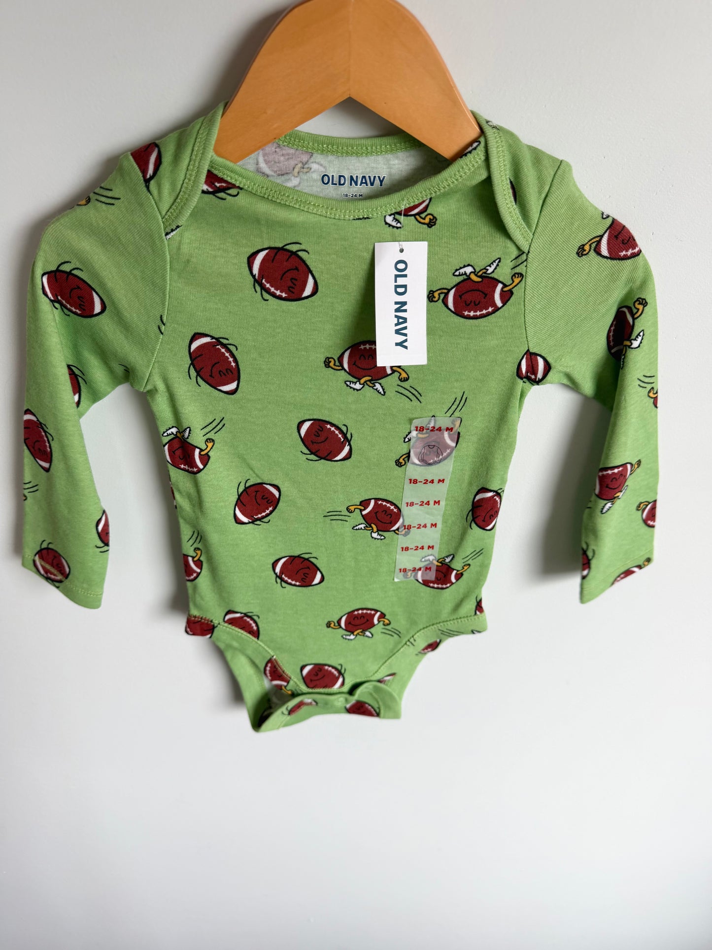 Two Football Bodysuits (With Tags) / 18-24m