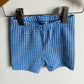 Checkered Blue Biker Shorts / 2T