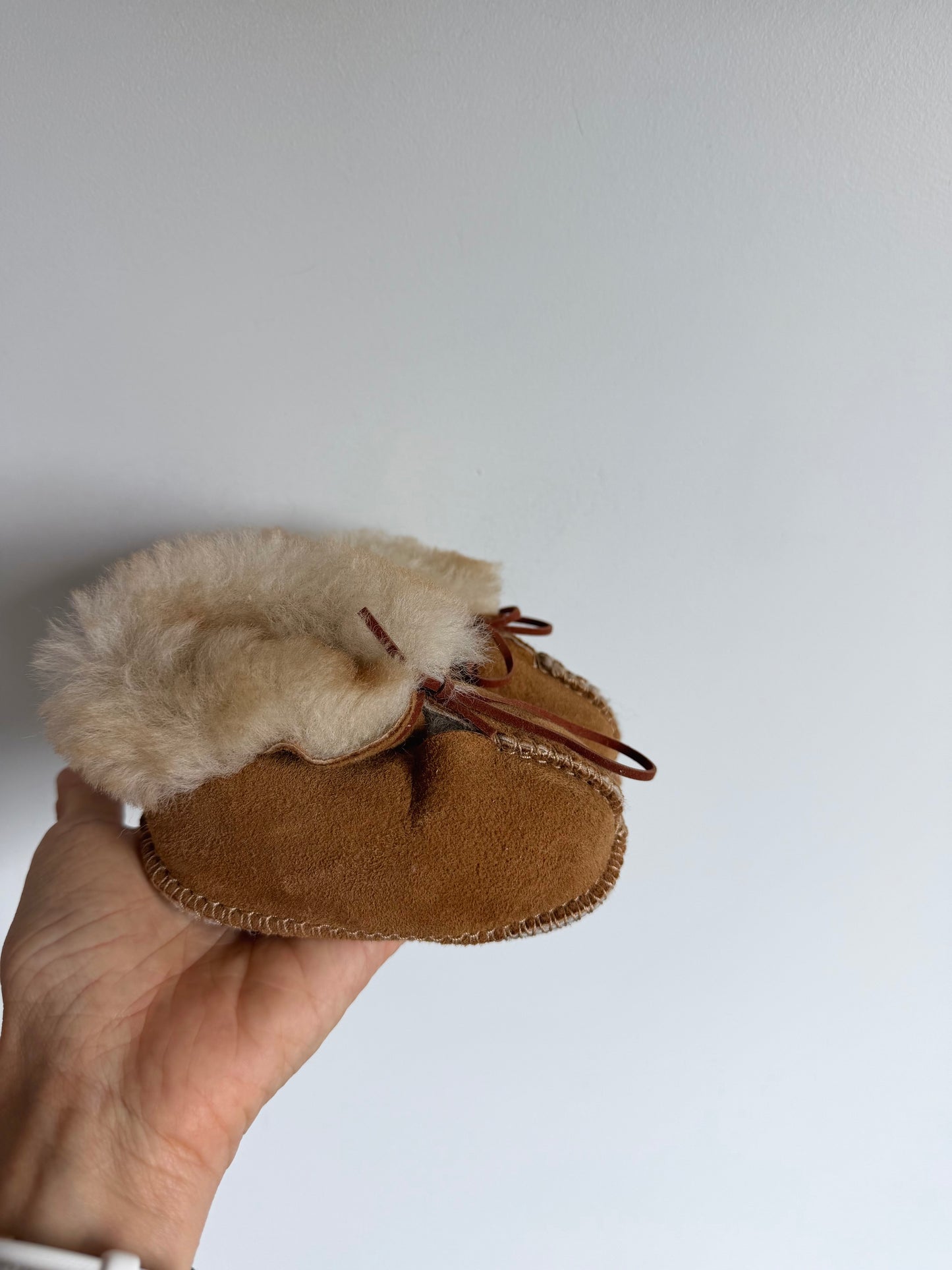 Natural Sheepskin Baby Booties