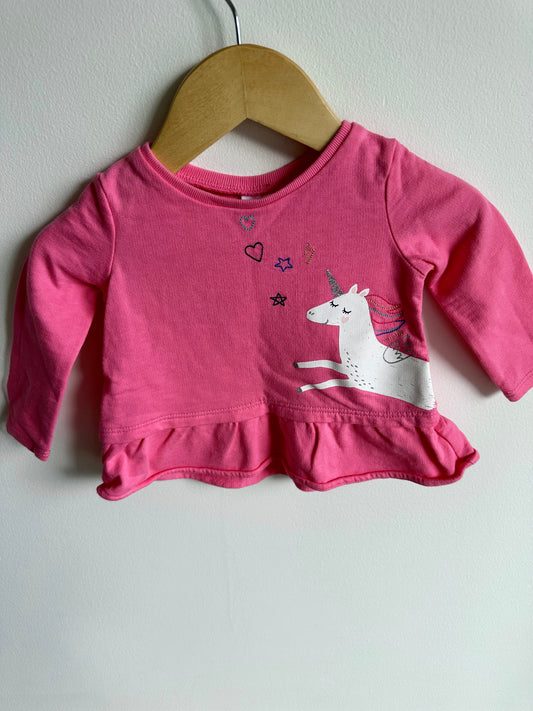 Pink Unicorn Sweater / 9m