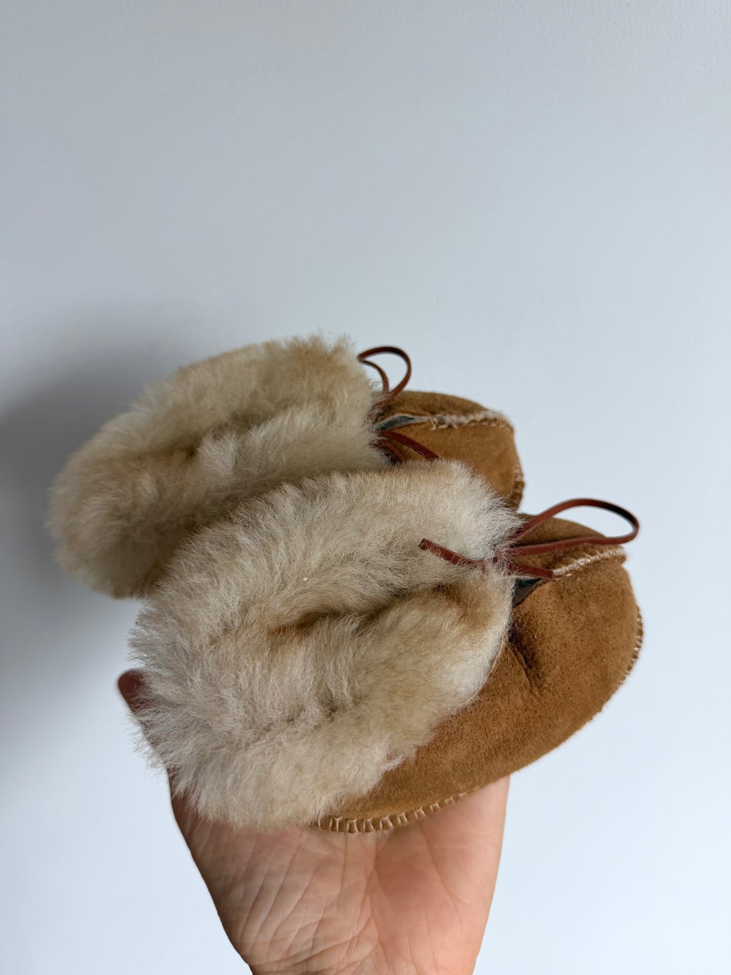 Natural Sheepskin Baby Booties
