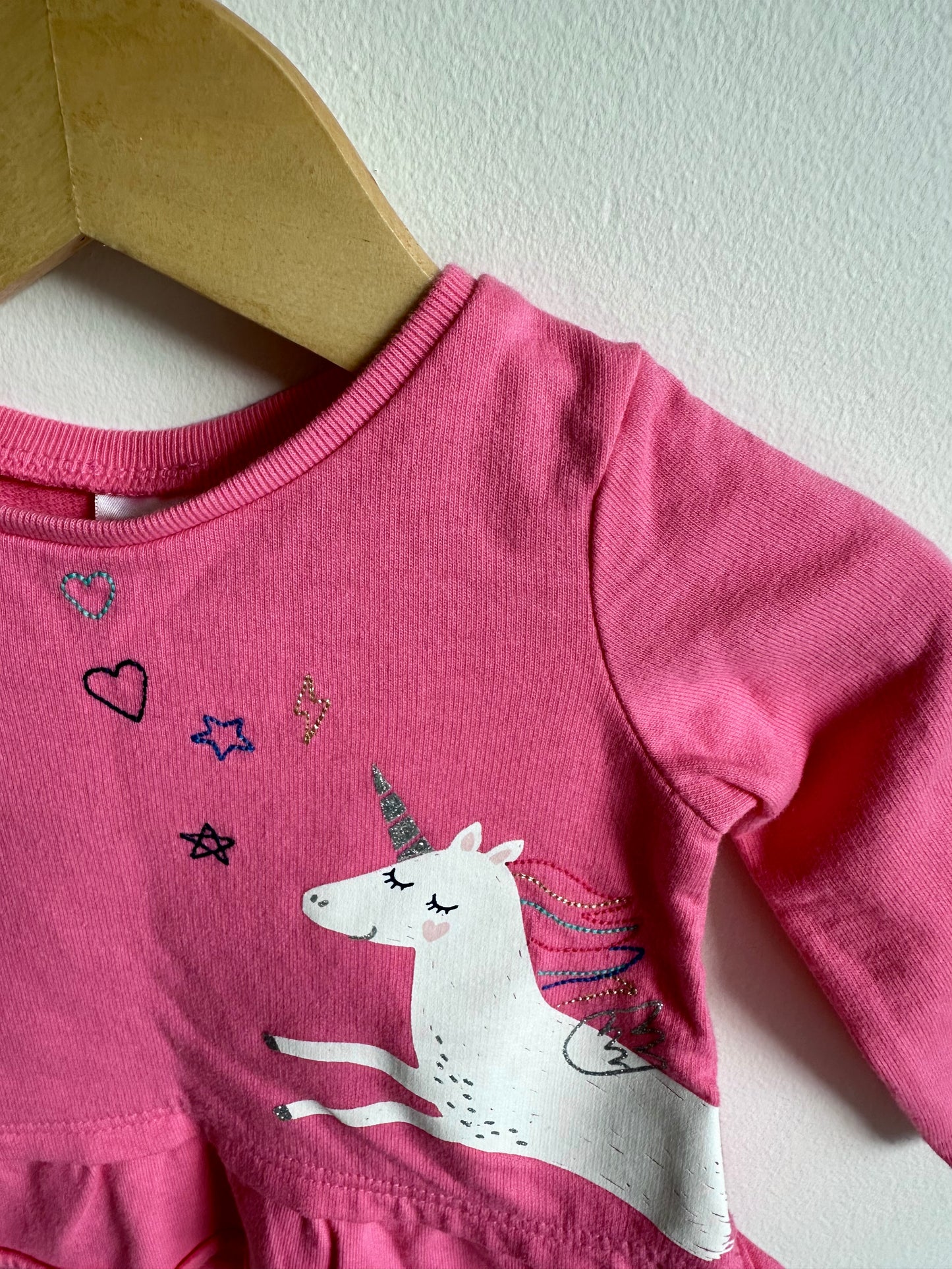 Pink Unicorn Sweater / 9m