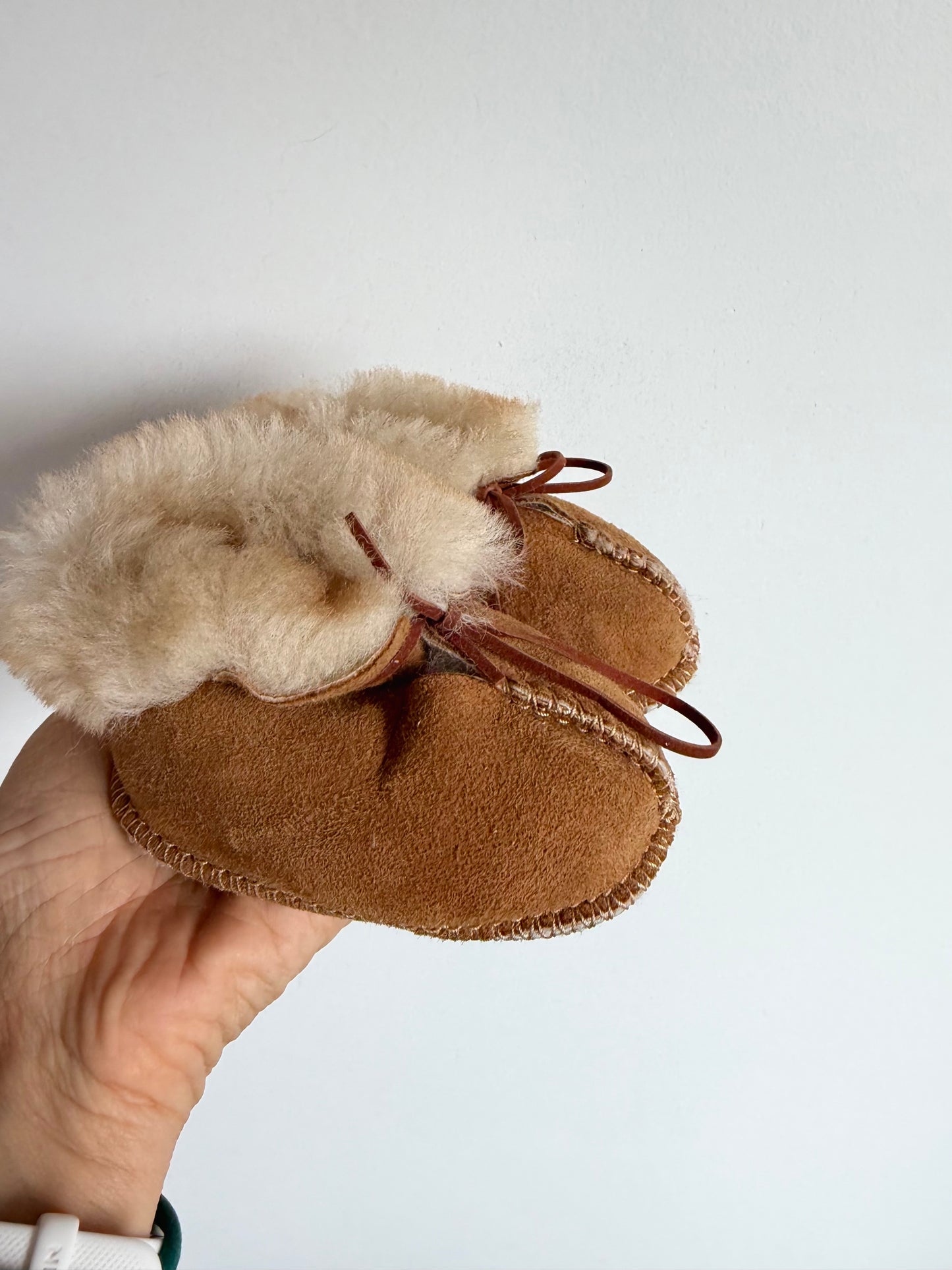 Natural Sheepskin Baby Booties
