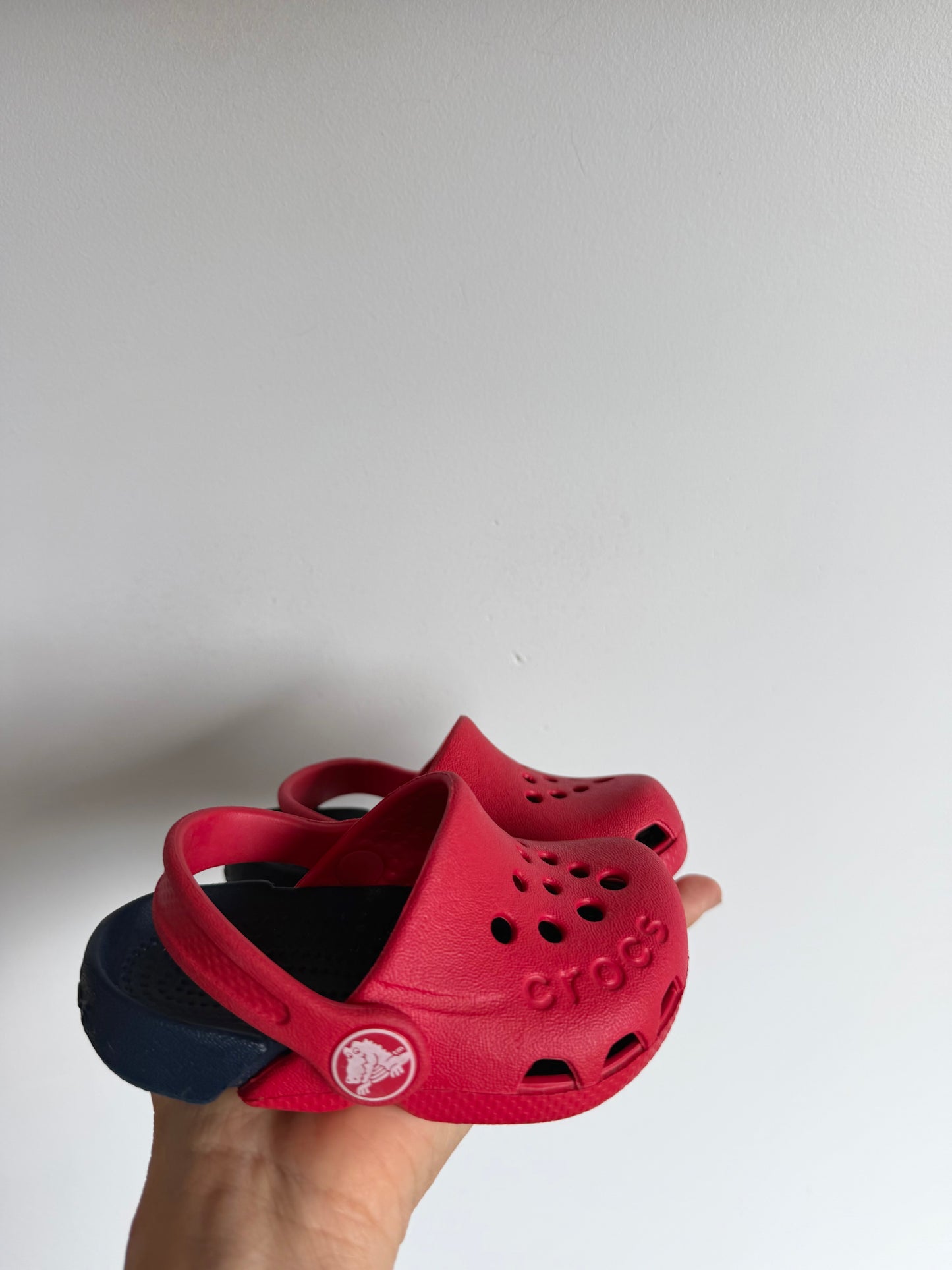 Red + Black Croc Sandals / 4 Infant