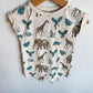 African Animals + Birds Romper / 6m