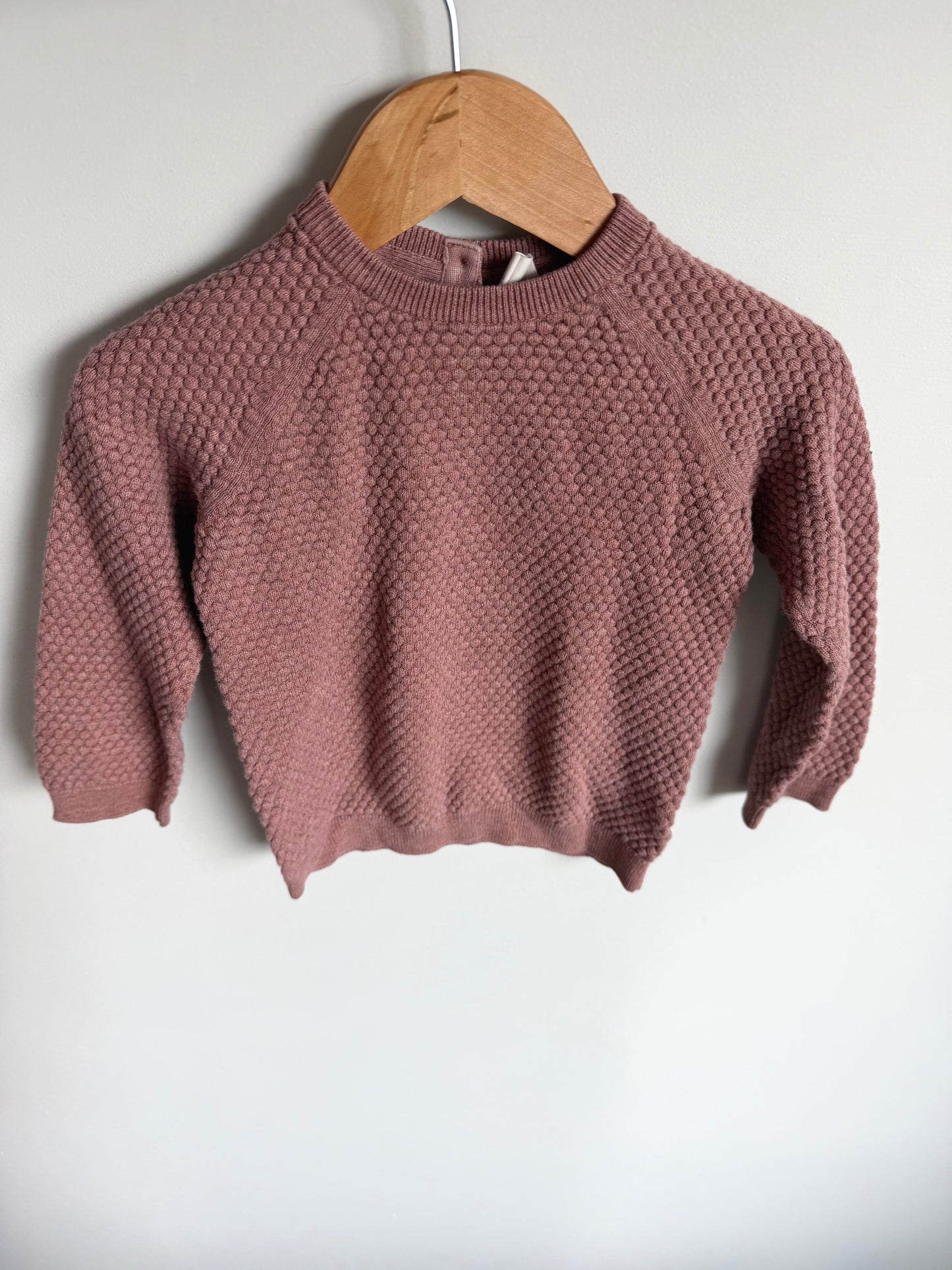 H&M Blush Comb Knit Sweater / 18m-2T