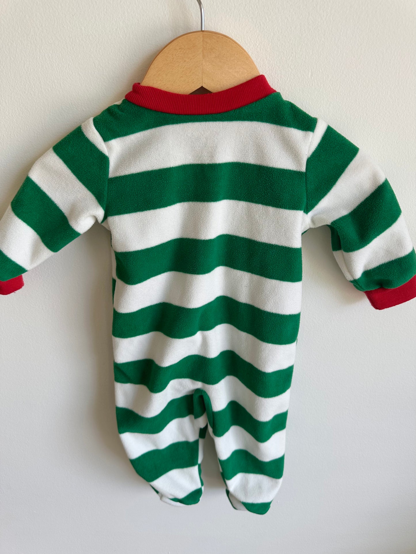 Reindeer Striped Fleece Sleeper / 3m