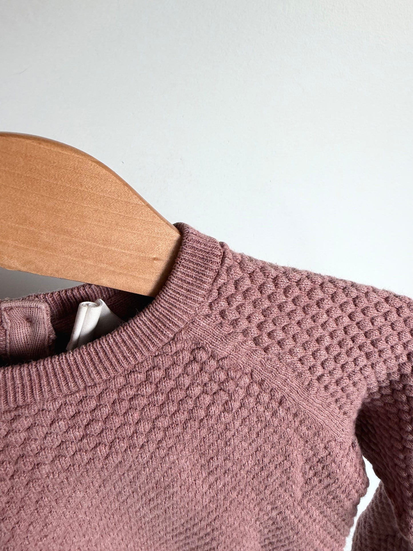 H&M Blush Comb Knit Sweater / 18m-2T