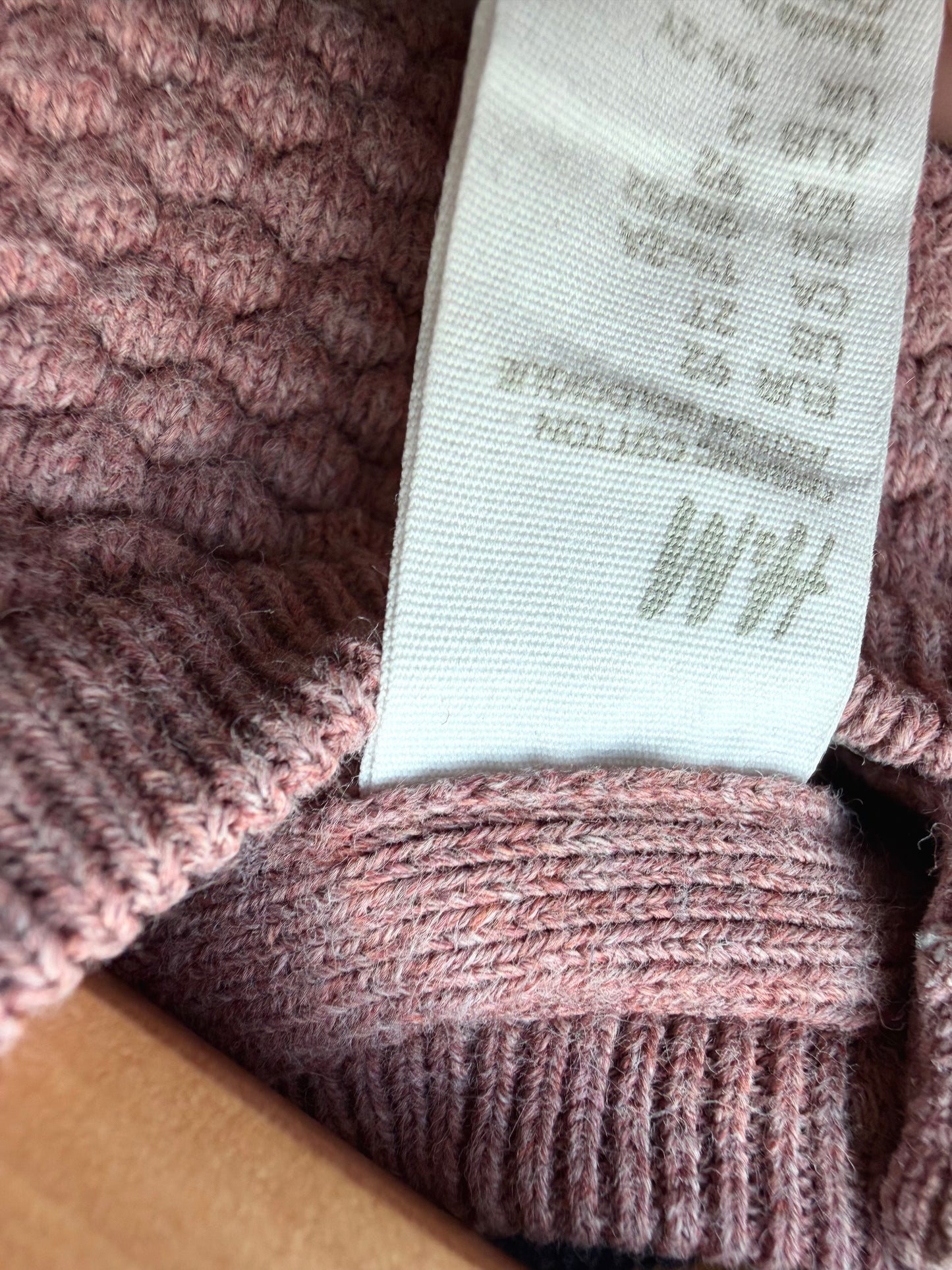 H&M Blush Comb Knit Sweater / 18m-2T