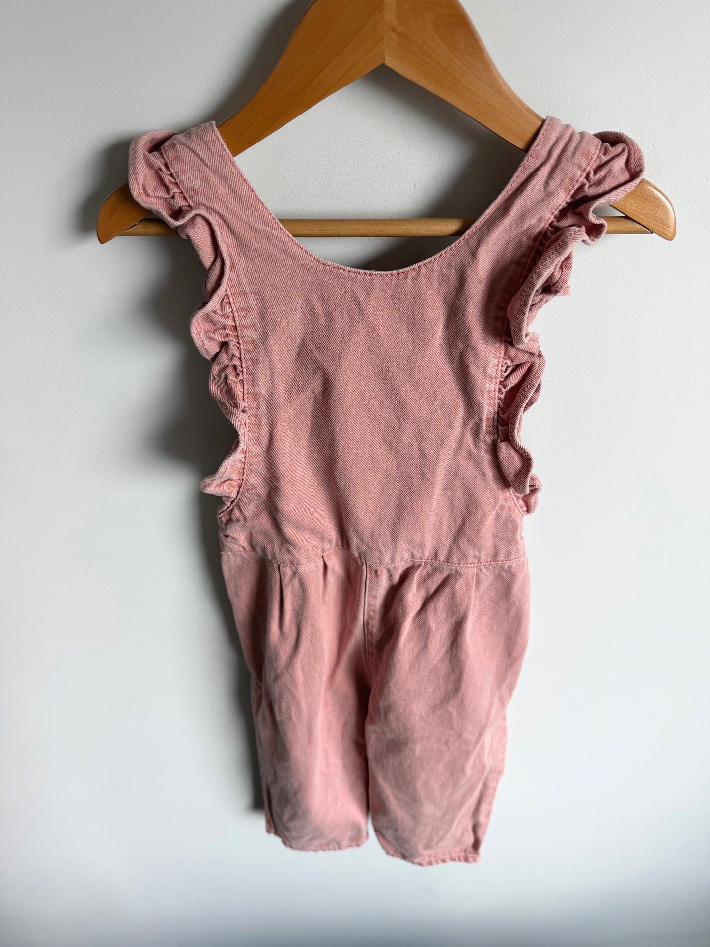Zara Blush Ruffle Overalls / 2-3T