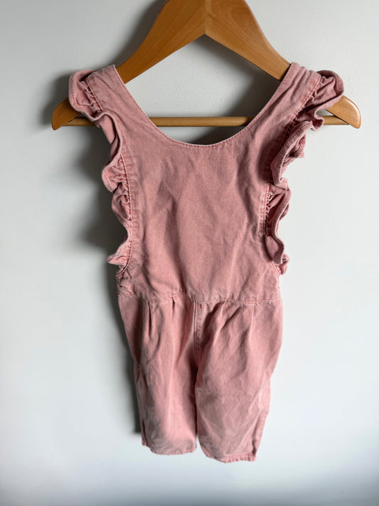Zara Blush Ruffle Overalls / 2-3T