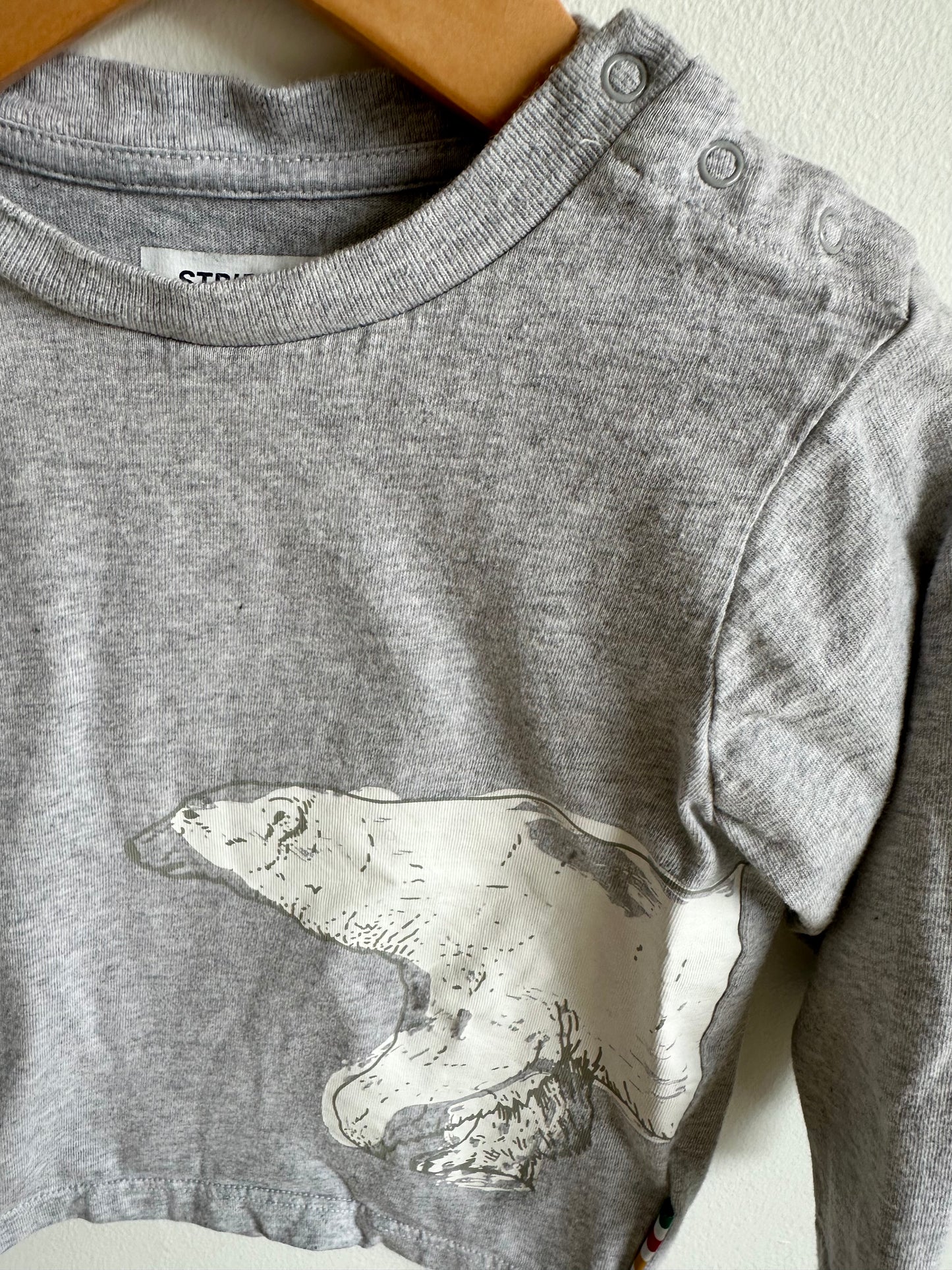 Polar Bear Grey Top / 18-24m