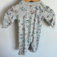 Grey Dino Two Way Zip Sleeper / 0-3m