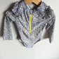 Purple Floral Long Sleeve Swimsuit / 3T