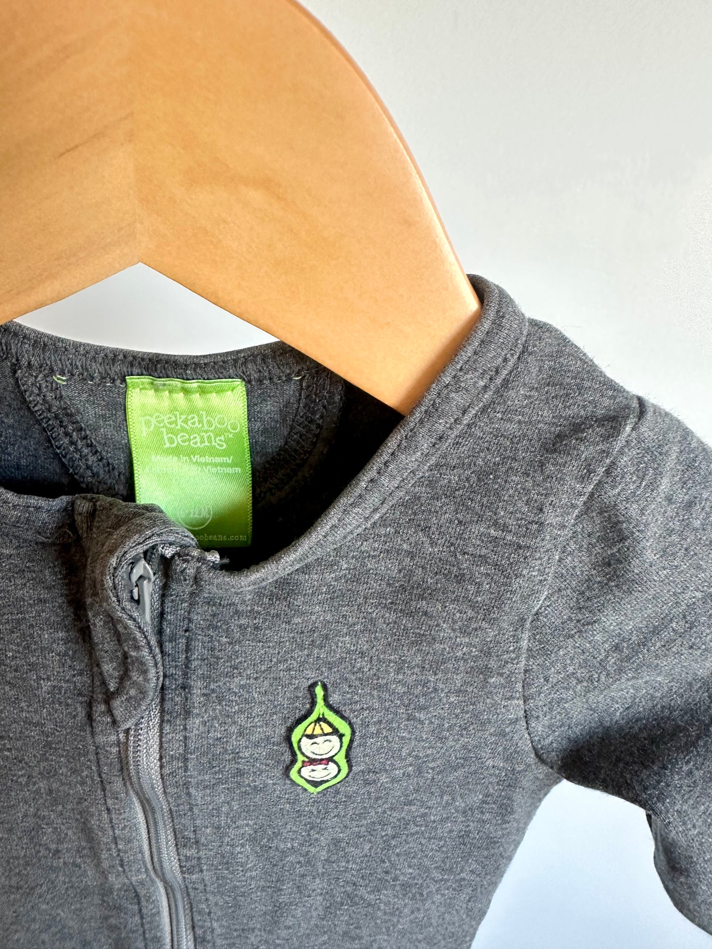 Peekaboo Beans Grey Jumpsuit / 6-12m