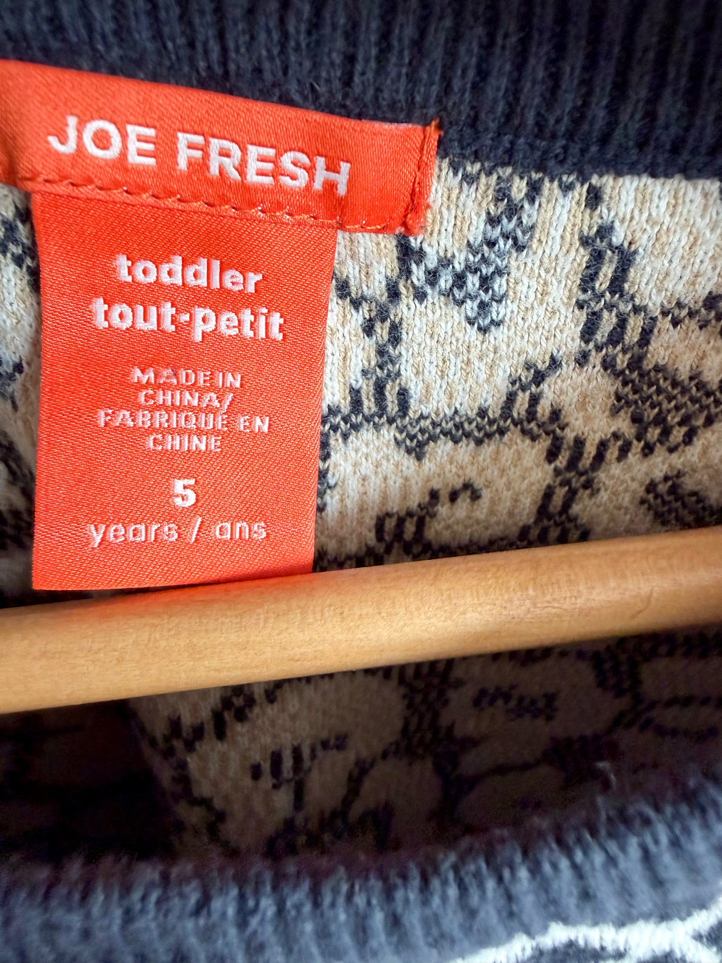 Animal Print Sweater Dress / 5T