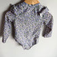 Purple Floral Long Sleeve Swimsuit / 3T