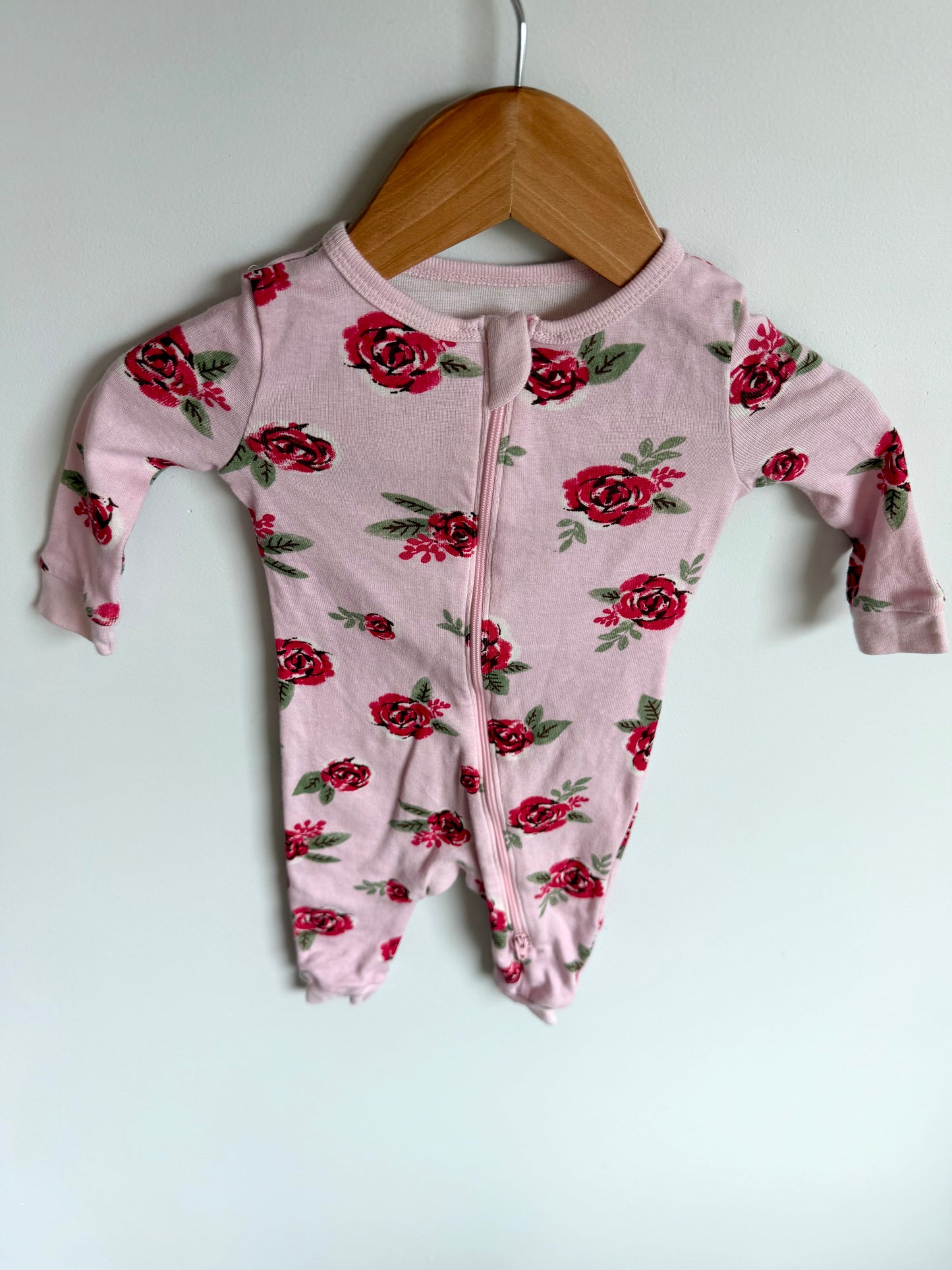 Rose Pattern Sleeper / 0-3m