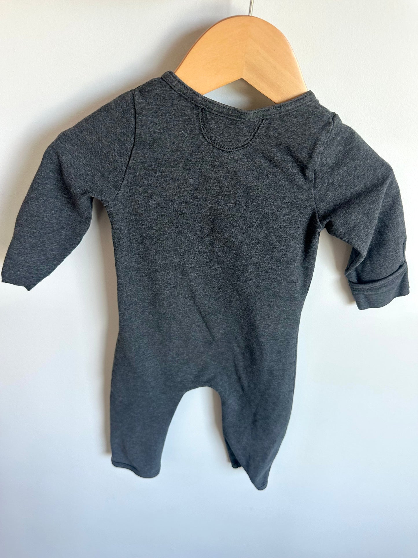 Peekaboo Beans Grey Jumpsuit / 6-12m