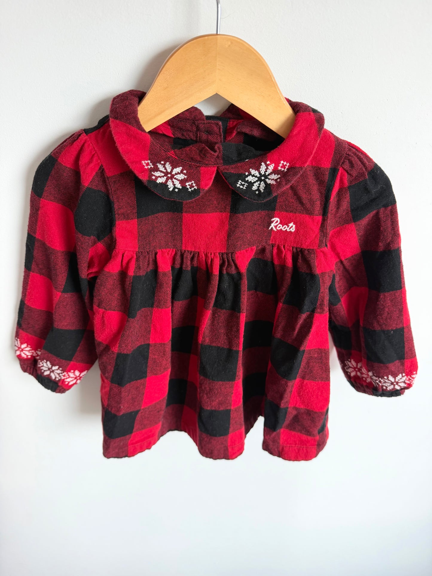 Roots Plaid Snowflake Dress / 12-18m