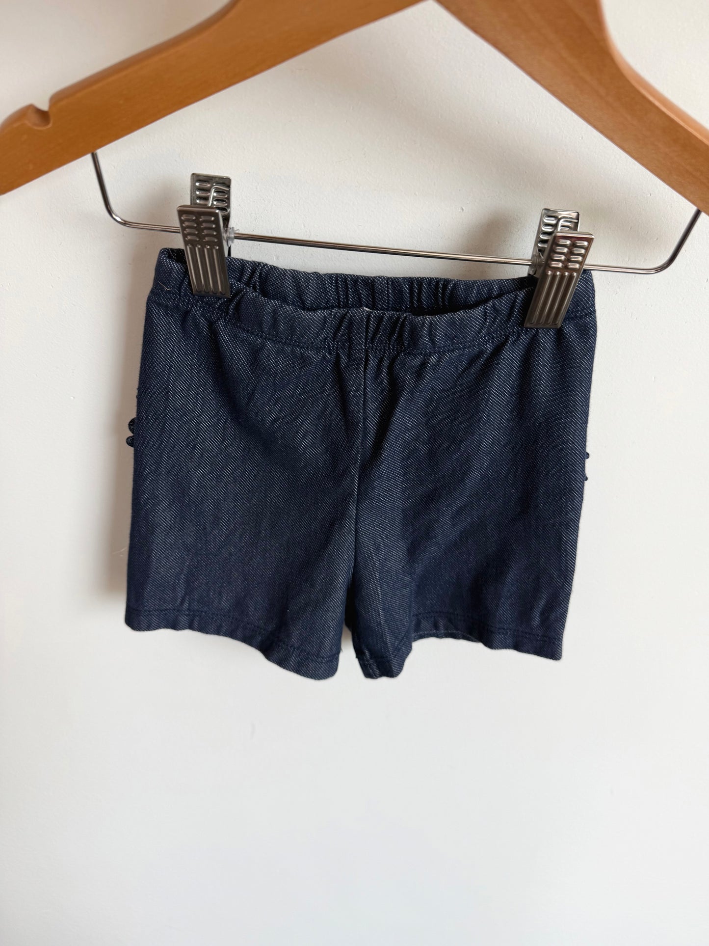 Navy Ruffle Shorts / 18-24m