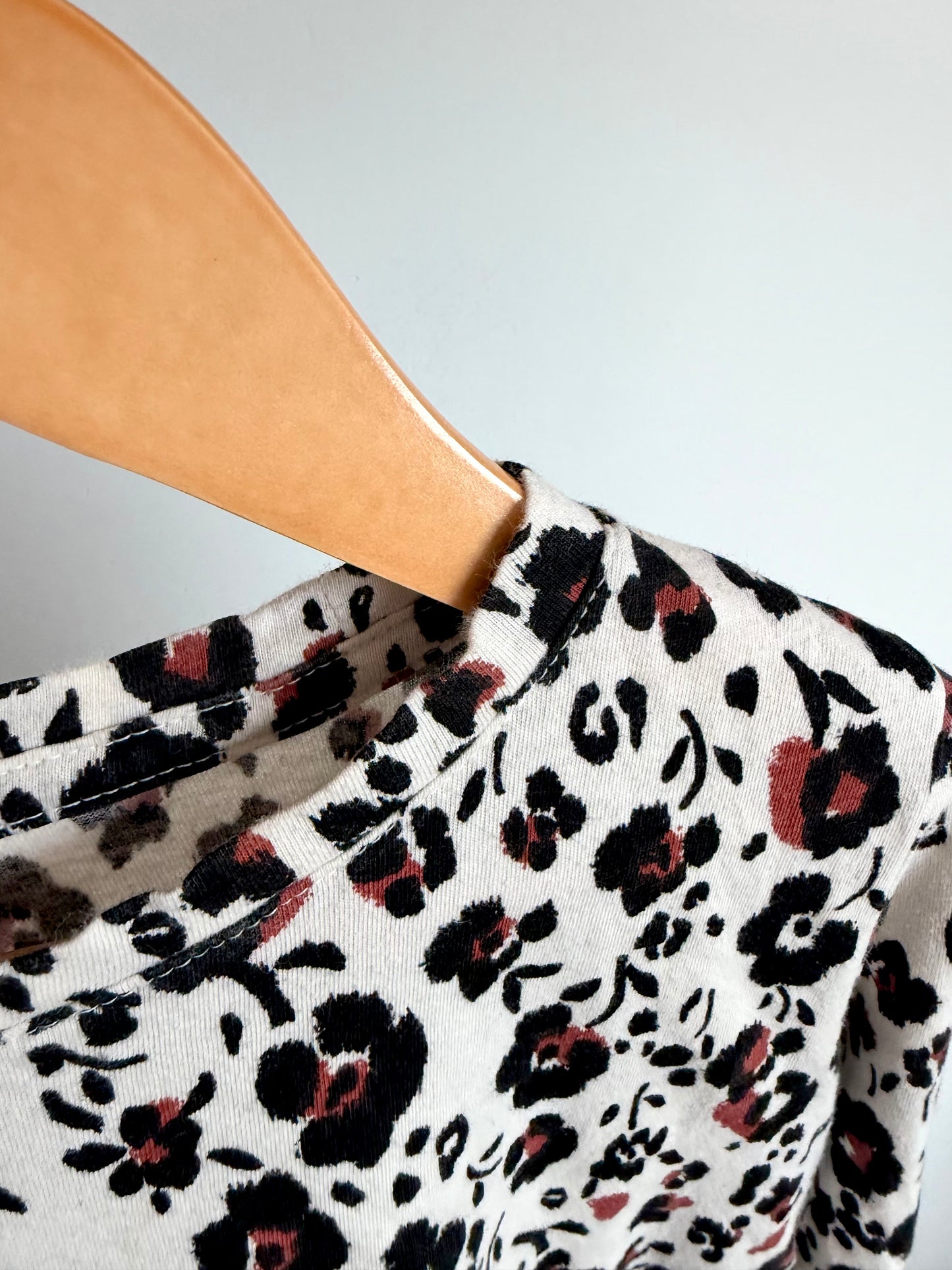 Brown + Black Floral Shirt / 8 years