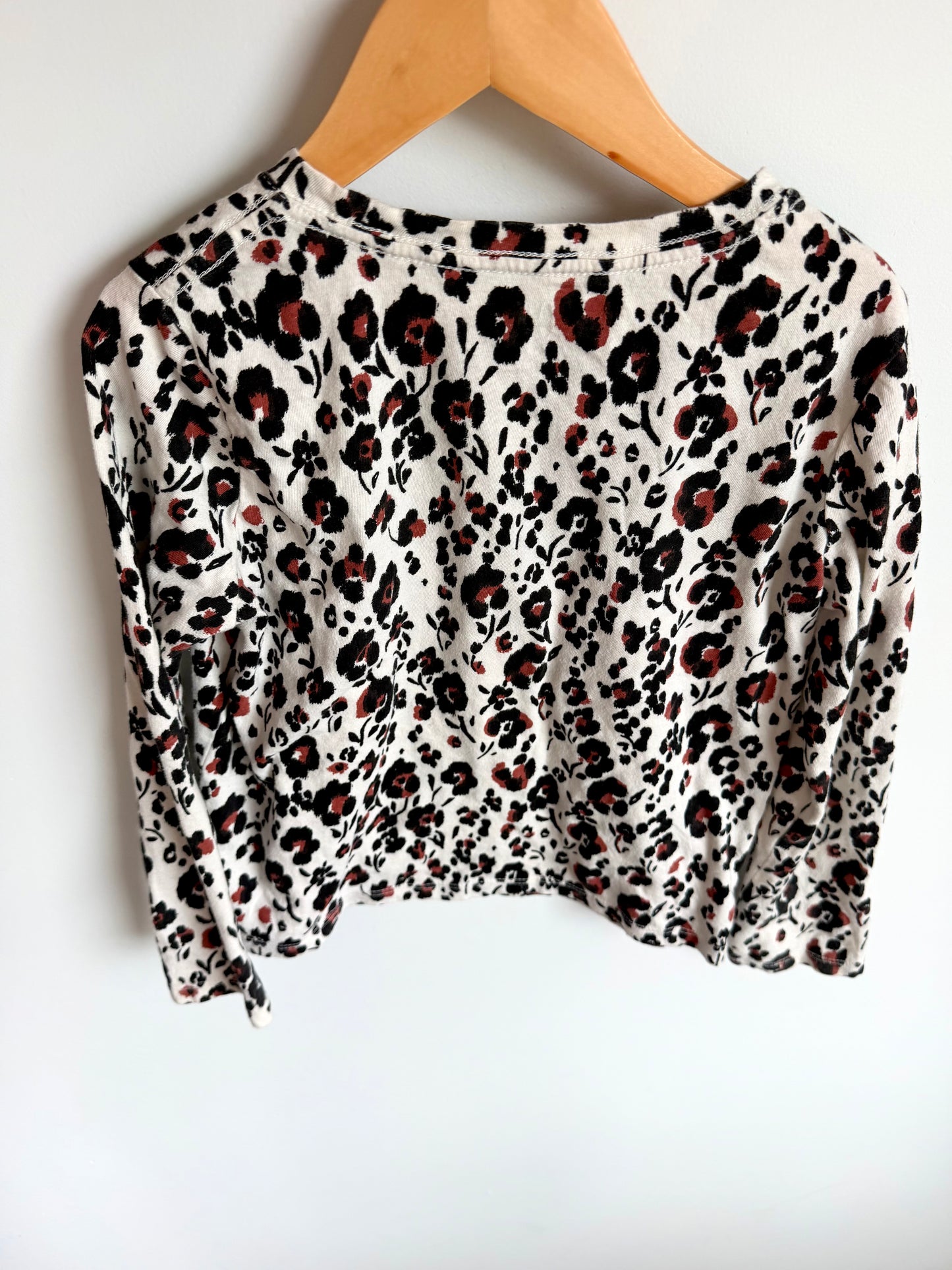 Brown + Black Floral Shirt / 8 years
