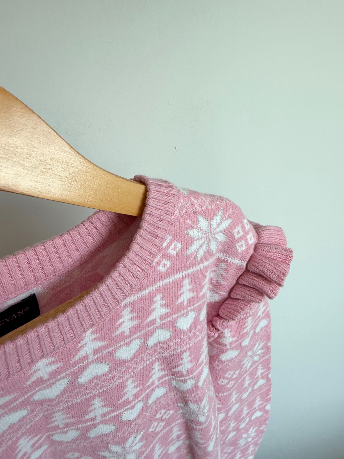 Pink Festive Sparkle Sweater / 6T
