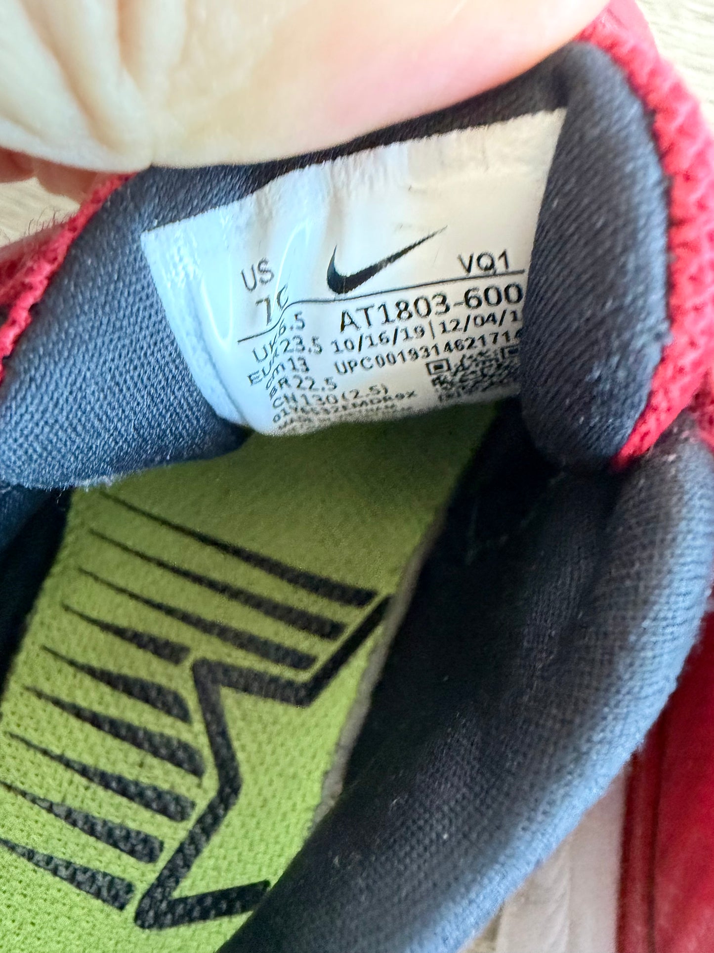 Nike Red Velcro Shoes / Size 7 Toddler