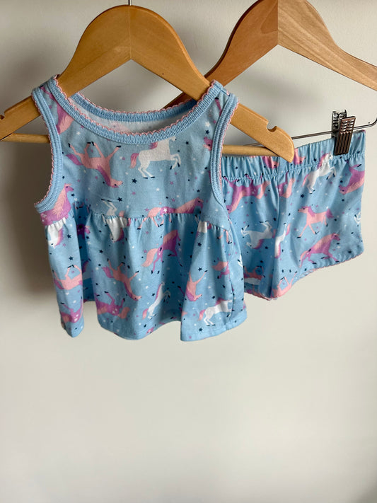 Unicorn Tank + Shorts Pj Set / 2T