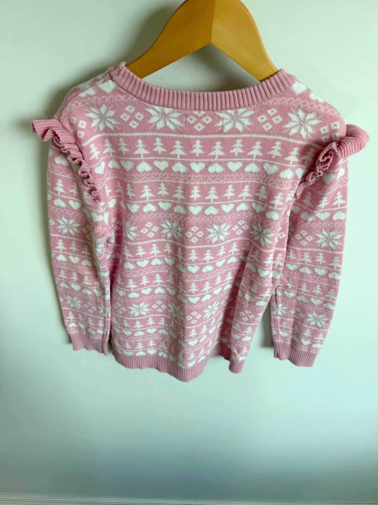 Pink Festive Sparkle Sweater / 6T