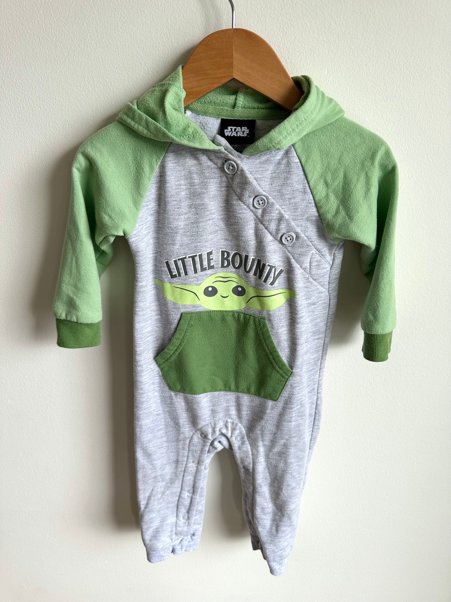 Hooded Yoda Little Bounty Jumpsuit / 12-18m